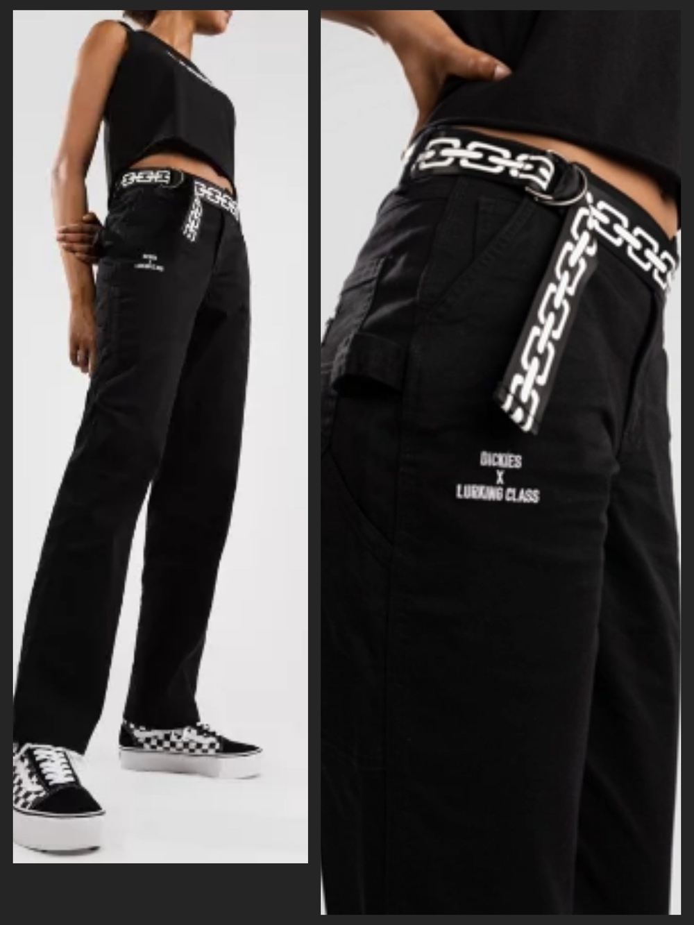 Dickies X Lurking Class High Rise Twill Cargo Pants Nwt 24 Y2k Skater Inspired